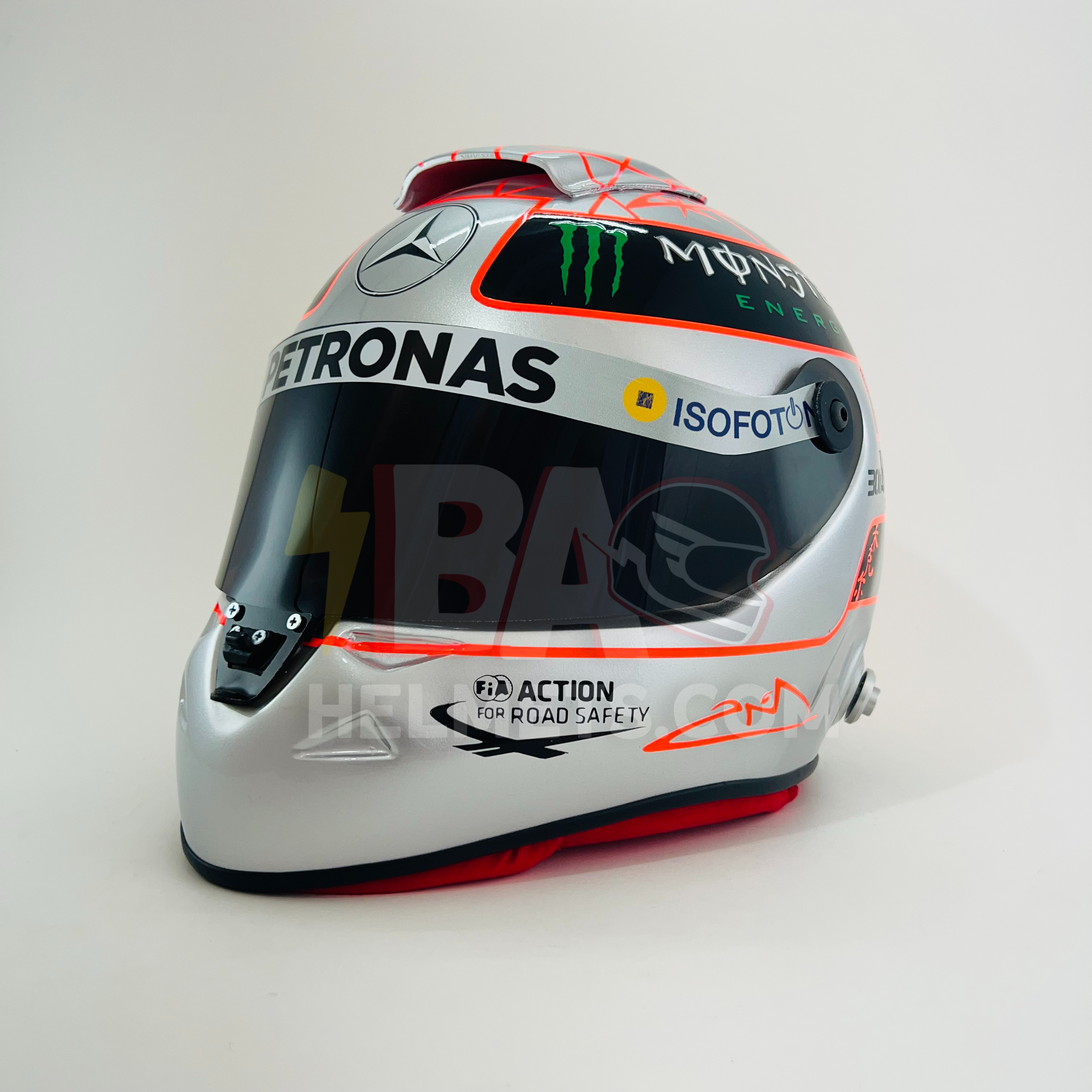 Michael Schumacher 2012 300th GPs Spa F1 Helmet Silver
